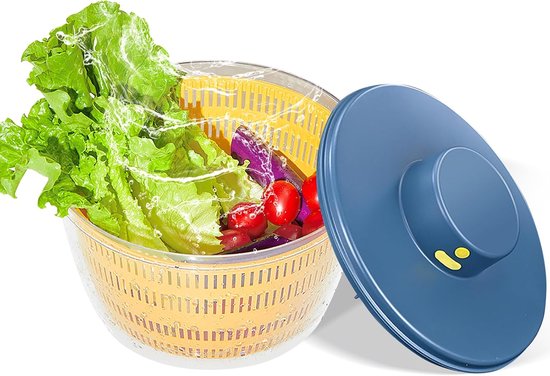 Elektrische Salatschleuder – 4 L – Usb-aufladbar – Blau