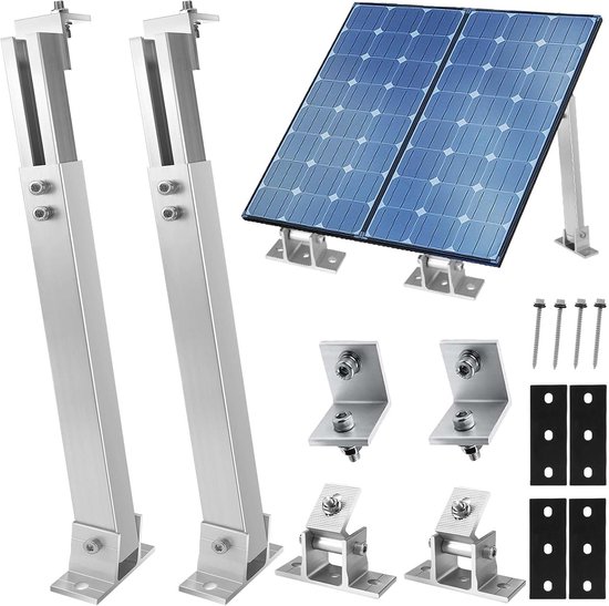Solarmodulhalterung, Aluminium-bodenstütze, Verstellbarer Winkel 15°-30°