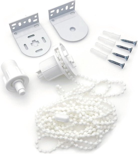 32 Mm Metall-rollohalterungen – Weiß – Kugelkette – Ersatzteile – Reparaturset – Mechanismus – Obere Montage – Seitliche Befestigungen – Rollo
