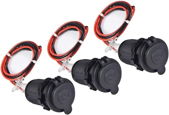 Zigarettenanzünder，enisina Wasserdichte Marine-qualität 12v / 24v Dc Zigarettenanzünderbuchse Für Boot，mit 0,6 M Kabel (3 Stück)