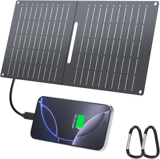 15-w-solarladegerät Für Mobiltelefone, Wasserdicht (ip67), Faltbares Solarpanel Für Camping Und Rucksackreisen, Kompatibel Mit Usb-a/usb-c