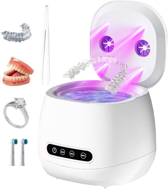 Ultraschall-zahnreinigungsgerät Mit Uv-sterilisationsfunktion，45 Khz，wiederaufladbarer 200 Ml Reinigungsbehälter W190max (weiß)