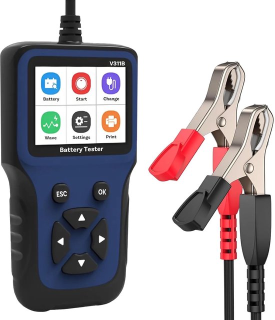 Autobatterietester，verbesserter Digitaler 12v-autobatterieanalysator Mit Farbdisplay，100-2000 Cca-ladetester，start- Und Ladeprüfung Für Pkw