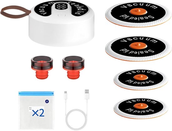 Aufladbare Elektrische Vakuumpumpe，universelle Pumpe Mit Deckel Und Sous-vide-beutel，saugleistung Von Nur -60 Kpa，usb-c-schnittstelle