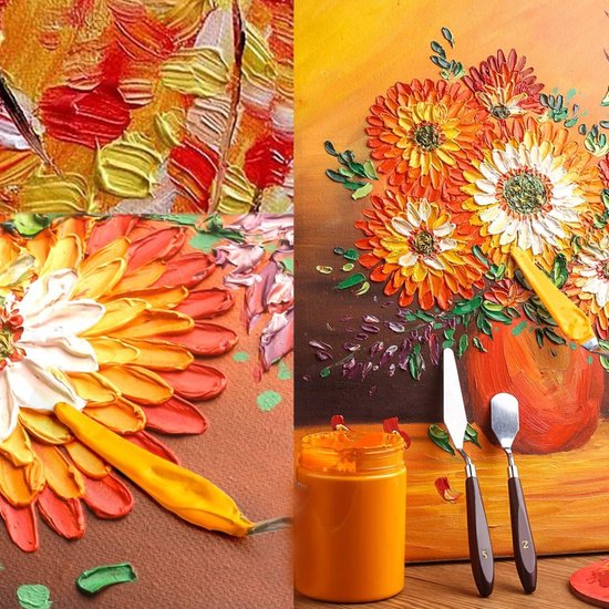 Acrylmalspachtel, 5-teiliges Malmesserset Für Acrylfarbe, Malmesser, Palettenmesser, Spachtel, Werkzeug, Spachtel.