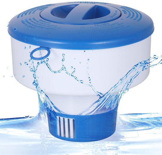 Allecto – Dosierschwimmer Für Pools – Chlor-dosierschwimmer – Große Größe – Blau – Chlor-spender – Für Schwimmbecken Und Whirlpools – 18 Cm