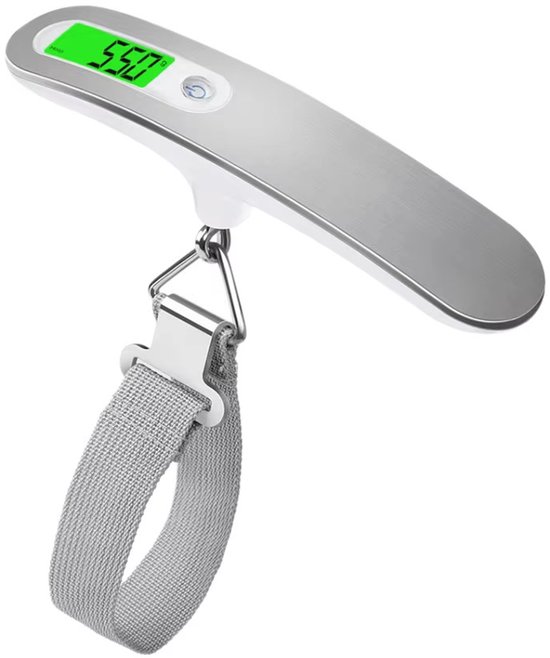 Digitale Kofferwaage Bis 50 Kg，gepäckwaage Mit Lcd-hintergrundbeleuchtung，hängende Kofferwaage，inkl. Wiegehaken Und Batterie
