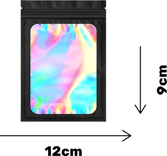 100 Stück，holografische Ziplock-beutel，geruchsdichte Beutel，schmuckaufbewahrungsbeutel，wiederverschließbare Reißverschlüsse，seife Und Elektronik