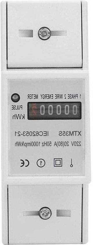 Digitaler 1-phasiger 2-draht-2-p-din-schienen-stromzähler, Elektronischer Kwh-zähler (20 (80) A)