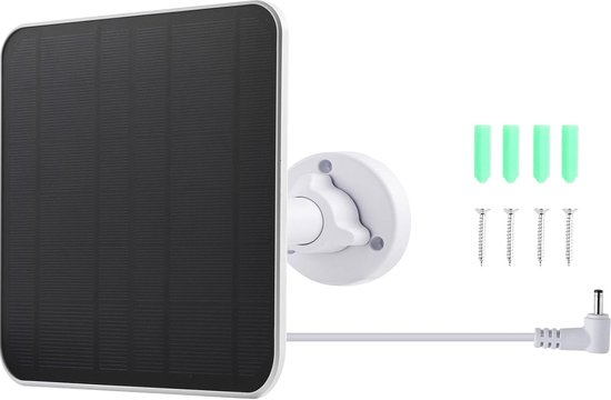 Solarbetriebenes Kameraladegerät, 5-w-wandsolarpanel, Schnellladefunktion (weiß)