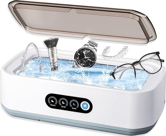 Ultraschallreiniger – Reinigungsgerät – Schmuckreinigung – Professionell 49 Khz – 650 Ml – Silber