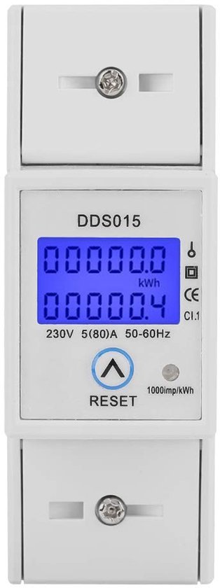 Einphasen-energiezähler Für Din-schiene – Dds015, Lcd, 230 V, 5–80 A, 50 Hz