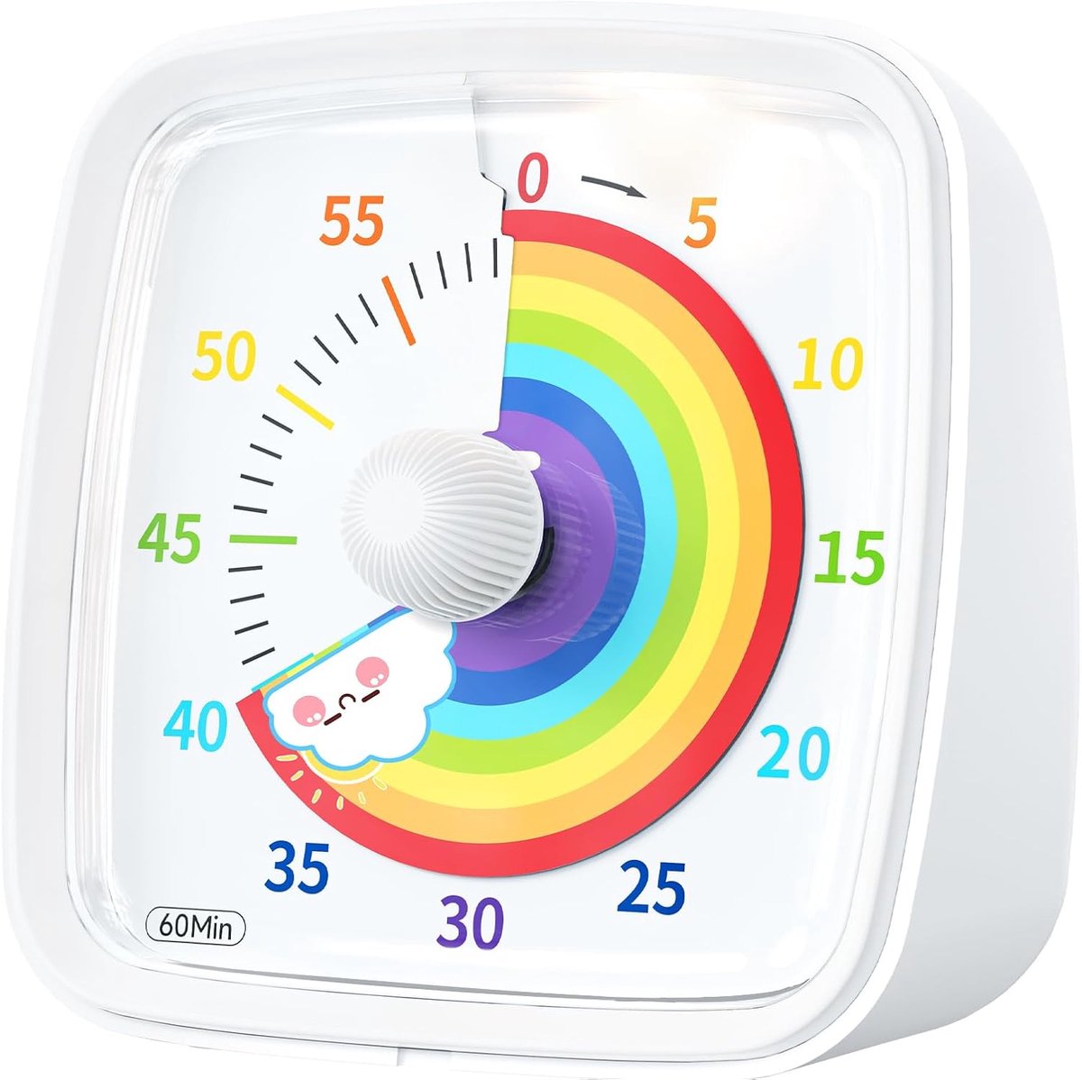 Timer – Küchentimer – Timer Für Kinder – Visueller Timer – Lernuhr – Mini-timer – 60-minuten-countdown – Mit Nachtlicht – Kunststoffkonstruktion – Für Zuhause – Küche – Büro