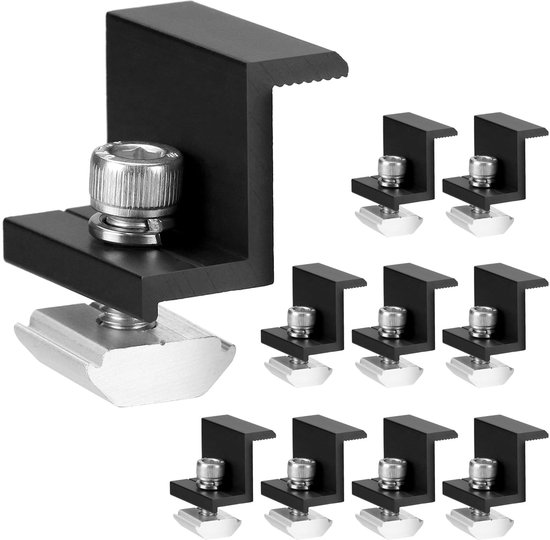 10 Solarmodulhalterungen, Geeignet Für Dach, Wohnmobil, Boot Und Wand, 30 Mm, Schwarz