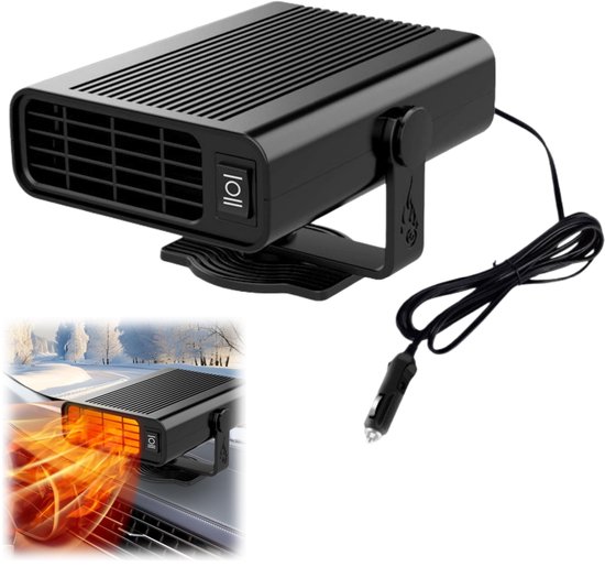 1 Stück，tragbare Autoheizung 12 V 150 W，360° Drehbarer Entfroster，2-in-1-lüfter (heiß- Und Kaltfunktion)，14,5 X 10,5 X 8 Cm，schwarz