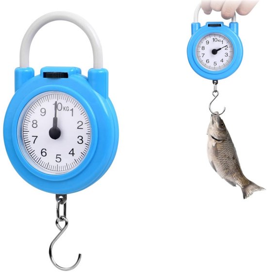 1 Stück，tragbare Reisegepäckwaage (10 Kg)，blau，geeignet Zum Angeln，reisen Und Für Die Küche