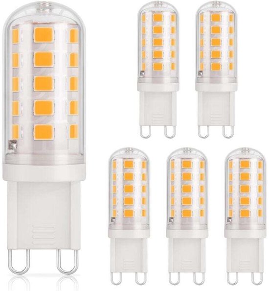 Sechs 3-watt-g9-led-lampen, Warmweiß 3000 K, 220–240 V
