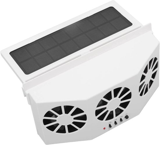 Solarbetriebener Autokühler, Abs-material, Energieeffizienter Autoventilator Mit 3 Ventilatoren Für Mehr Komfort Auf Dem Rücksitz