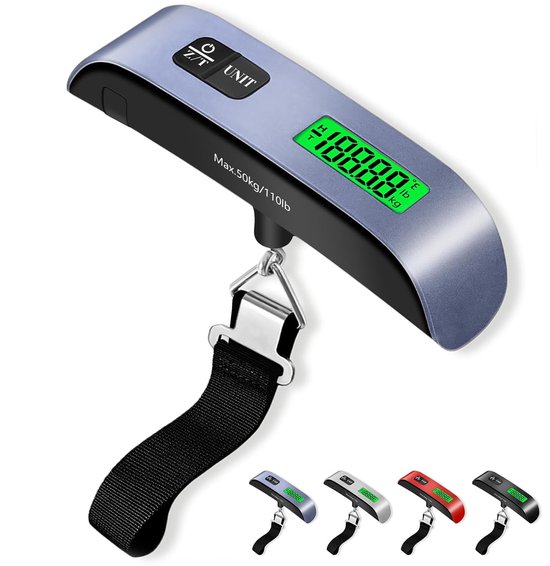 Gepäckwaage，tragbare Digitale Gepäckwaage，mit Einer Maximalen Tragfähigkeit Von 50 Kg，geeignet Für Reisen (blau)