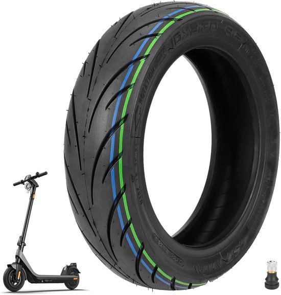 10-zoll-schlauchlosreifen Passend Für Niu Kqi2/kqi2 Pro E-scooter – Schwarz