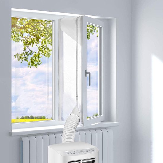 300 Cm Universal-fensterdichtung Für Mobile Klimageräte Und Wäschetrockner-luftaustauschschutz Mit Reißverschluss