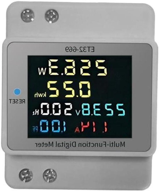 Stromzähler – Strommesser Mit Voltmeter – Energieverbrauchsmessung – Automatische Datenspeicherung – 60 X 76 X 54 Mm – Schwarz