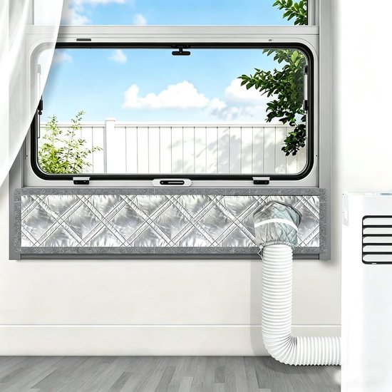 100 Cm Klimaanlagen-set Für Fenstertüren，3 Lagen Aluminium，baumwolle Und Oxford-gewebe，100 % Luftdicht，kein Kaltluftverlust，beste Kühlleistung