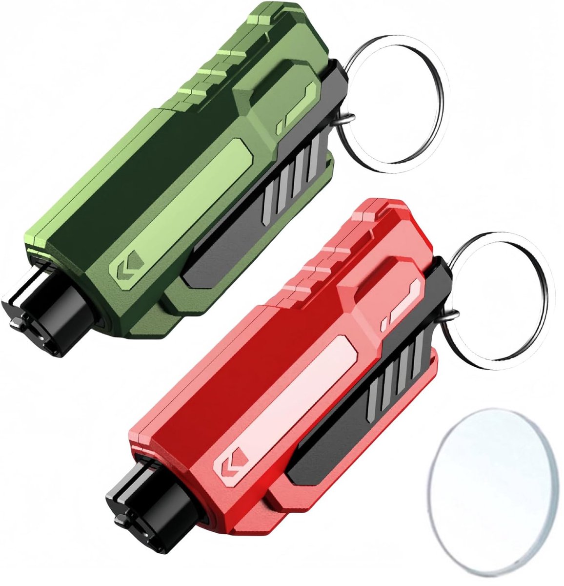 Sicherheitshämmer – 2-in-1 Sicherheitshammer Und Gurtschneider – Scheibenbrecher – Sicherheitshammer – Notfallhammer – Autohammer – Notausstiegswerkzeug – Gurtschneider – Inklusive 2 Prüfgläsern – 2 S