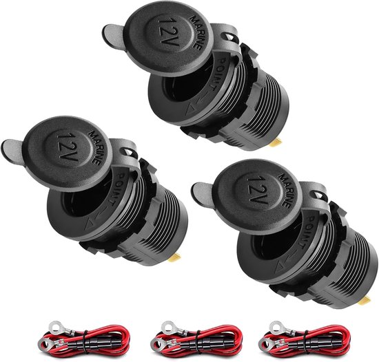 Zigarettenanzünder, Wasserdicht, 12 V/24 V Dc, Für Boot, Motorrad, Auto, Mit 0,6 M Anschlusskabel
