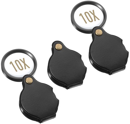 Set Mit 3 Mini-lupen Mit 10-facher Vergrößerung，tragbar Und Faltbar，zum Lesen Von Büchern，schmuck Und Für Reparaturen