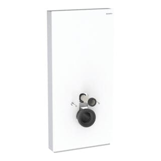 Geberit Wand-WC-Modul Monolith Plus Bauh. 101cm, Fr. Gl. we., S. Aluminium