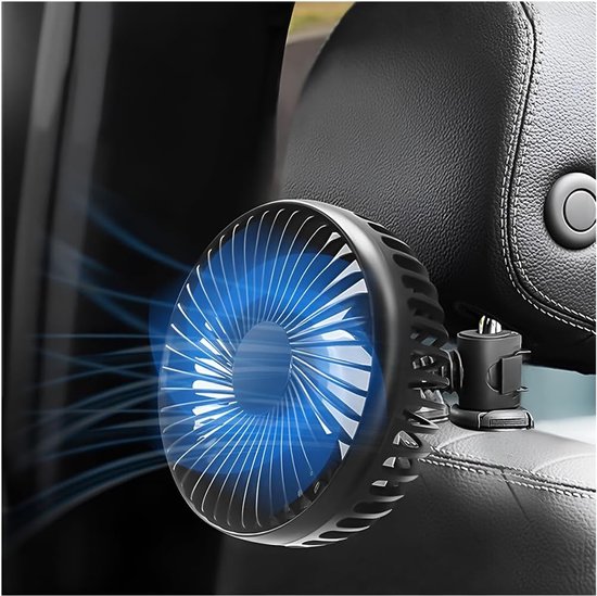 Dreistufiger Ventilator, Um 360° Drehbarer Lüfter, Tragbar Und Leise, Geeignet Für Pkw Und Suvs (rücksitz).