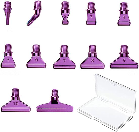 12-teiliges Set Diamond Art-spitzen，edelstahlspitzen Für Diamond Painting (1 Bis 10 Strasssteine)，mit Schraubgewinde，ergonomisches Design