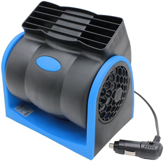 12v-autolüfter，2-stufiger Elektrischer Lüfter，blauer Tragbarer Lüfter Mit Zigarettenanzünderstecker，radiallüfter Für Alle Fahrzeuge
