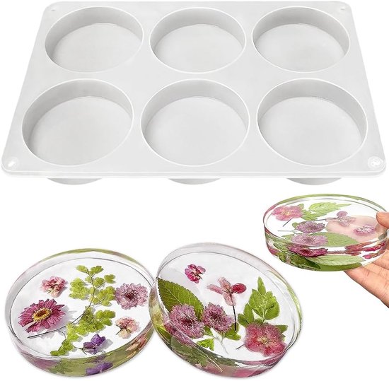 Runde Untersetzerform，zur Herstellung Von Untersetzern，blumensträußen Und Kreativen Handarbeiten，weiß，silikon