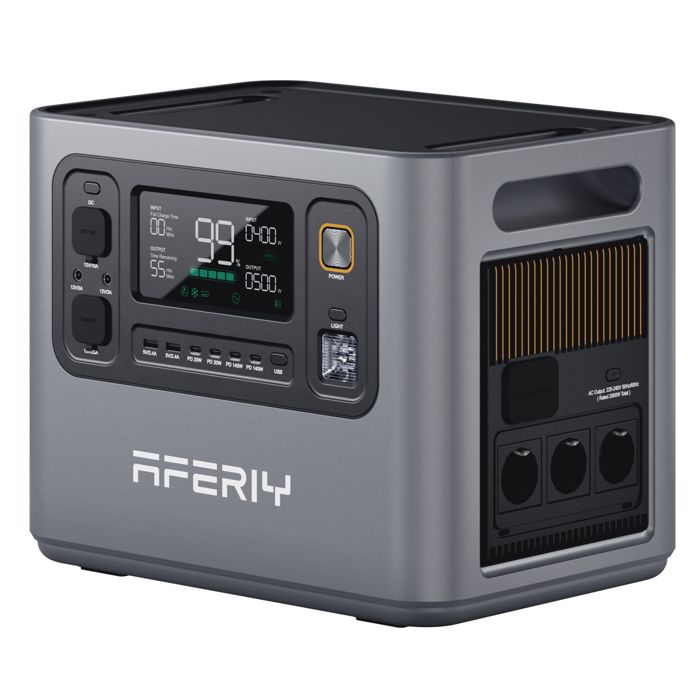 Tragbare Elektrische Station Aferiy 3000w 2048wh, Erweiterbare Kapazität, App Ups, 13 Ausgänge Für Outdoor, Camping