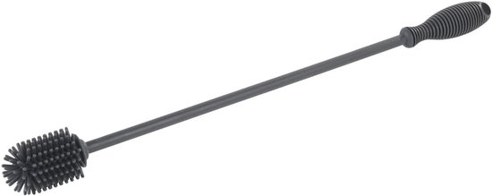 Snelshoppen - Silikon-flaschenbürste 38 Cm - Extra Lange Spülbürste - Anthrazit - Ideal Für Küche, Gläser, Flaschen Und Töpfe