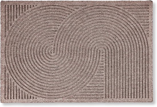 Rutschfeste Fußmatte Für Den Außenbereich，wetterfeste Staubschutzmatte，strapazierfähige Fußmatte 45 X 75 Cm，beige