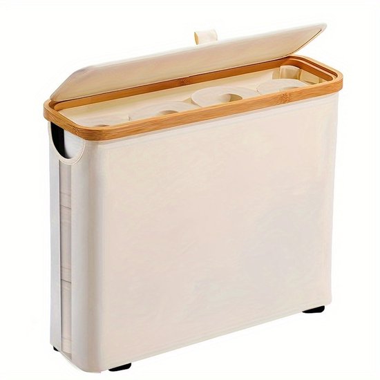Aufbewahrungsbox Für Toilettenpapier Mit Deckel – 12 Rollen – Beige
