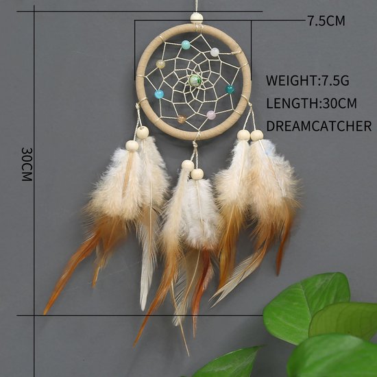 Kreativer Mini-autoanhänger „traumfänger“ (beige). Geeignet Für Weihnachten, Jubiläen Und Als Geschenk Für Jeden Tag.