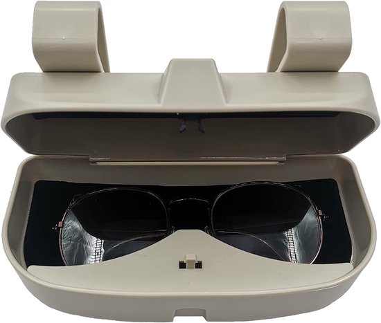Universelles Auto-brillenetui，organizer Für Die Sonnenblende Im Auto，sonnenbrillenetui Fürs Auto (beige)