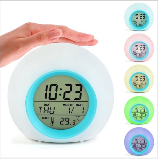 Digitaler Led-wecker – Kinder – Nachtlicht – Blau