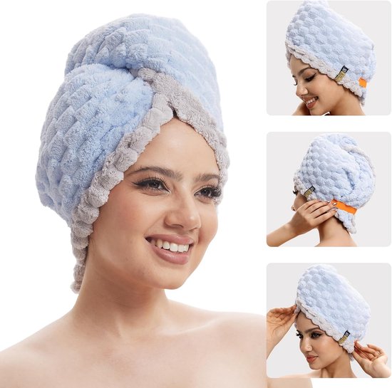 Haartrocknerhandtücher，50 X 80 Cm Große Haarhandtücher Mit Gummiband，extra Großes Haarhandtuch Für Damen