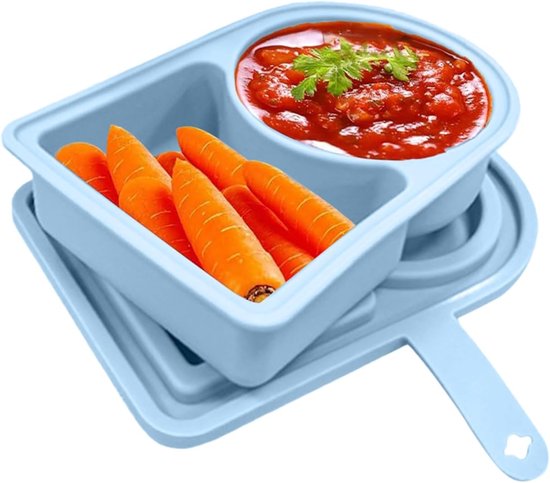 Snack-verpackungsbehälter – Kleine Gewürzbehälter – Portionskontrolle Für Die Küche – Separate Fächer – 14 X 10 X 5 Cm – Blau