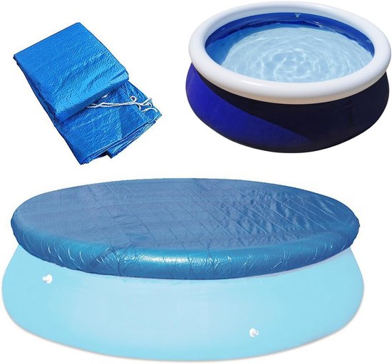 Runde Poolabdeckung – Poolplane – Poolschutz – Wasserdichtes Pe-gewebe – 183 Cm Durchmesser – Blau
