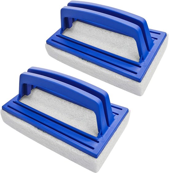 Poolbürste Mit Schwamm，poolreinigungsschwamm，poolbürste Mit Griff，badewannen Und Schwimmbäder，blau，2er-pack