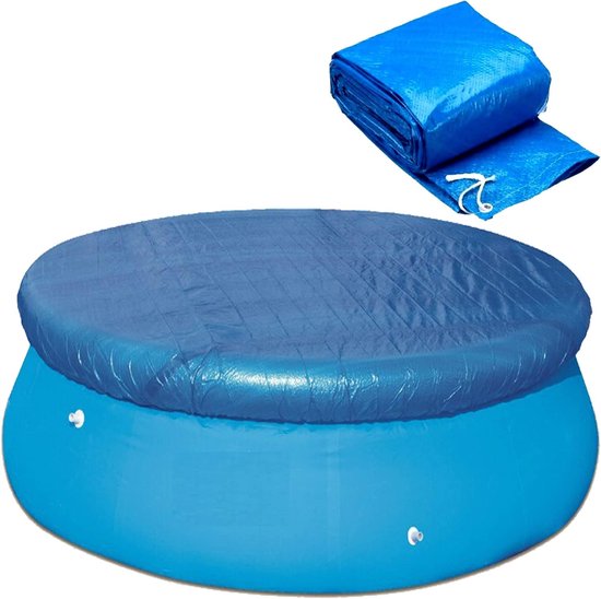 Runde Poolabdeckung，poolabdeckung Für Runde Pools Mit Einem Durchmesser Von 183 Cm，wasserdicht，reiß- Und Abriebfest，blau