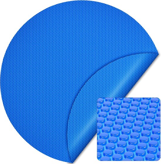 Wiltec Solar-poolfolie 3,6 M Blau 400 Μm, Runde Poolabdeckung Zum Schutz Des Poolwassers, Poolplane, Solarplane Zur Poolheizung