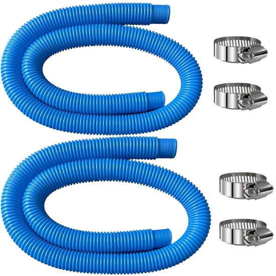 Poolschlauch – 32 Mm – Blau – Strapazierfähig Und Rutschfest – 2er-set – 1,5 M Lang