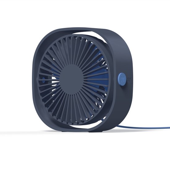 Kleiner Usb-ventilator，mini-ventilator Mit Leiser Bedienung，tragbarer Usb-ventilator Mit 3 Geschwindigkeitsstufen Für Camping，usb-netzteil，blau